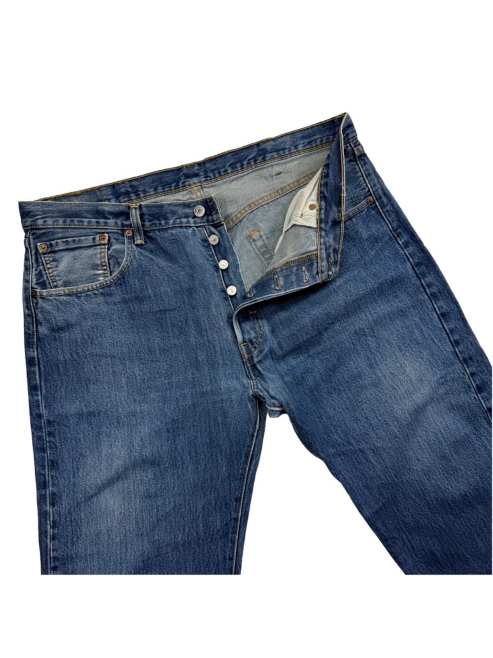 Men’s Levis 501 38x30 Straight Fit Button Fly Medium Wash